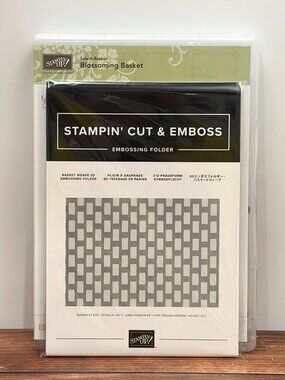 BNDL STAMPIN UP 147124 BLOSSOMING BASKET STAMPS & 151797 BASKET WEAVE 3D EMBOSSI
